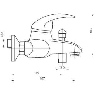 Novaservis Vaňová batéria bez príslušenstva 150 mm Titania Lux chróm 90020/1,0