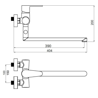 Novaservis Paneláková bez príslušenstva 150mm Titania Fresh chróm 96672/1,0