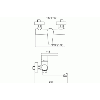 Novaservis Drezová umývadlová batéria 150 mm Titania Fresh chróm 96076,0