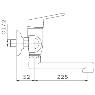 Novaservis Drezová umývadlová batéria 150 mm SMILE chróm 71070,0