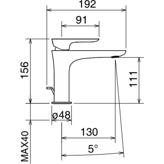 Novaservis Umývadlová batéria s výpustou LAGHI chróm 44001,0