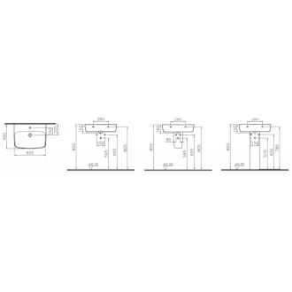 VITRA SHIFT umývadlo 60 cm 7077-003-0973