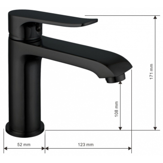 MEXEN PECOS umývadlová batéria, Black 72700-70