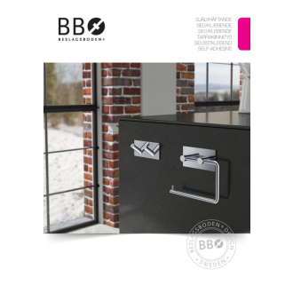SMEDBO BESLAGSBODEN BK1093 design. dvojháčik samolepiaci-leštený ner. oceľ - dĺžka 90mm