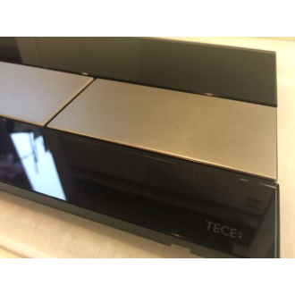TECE Square tlačidlo čierne, brúsená nerez 9.240.806