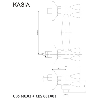 Mereo Kasia sprchová batéria nástenná 100 mm bez príslušenstva M-CBS601A03