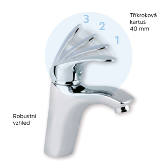 Mereo Sonáta drezová batéria nástenná 150 mm s ramienkom plochým rovným 210 mm M-CB302N