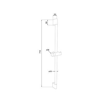 Mereo Posuvný držiak sprchy 70 cm, plast/chróm M-CB910E