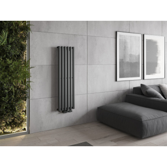 Dekoratívny radiátor Mexen Oregon 1200 x 360 mm, 417 W, antracit - W202-1200-350-00-66