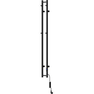 Mexen Pino elektrický radiátor s držiakmi na uteráky 1405 x 137 mm, 150 W, čierny - W301-1405-137-00-70