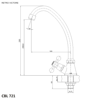 Mereo Retro Viktória drezový kohútik stojankový M-CBL721