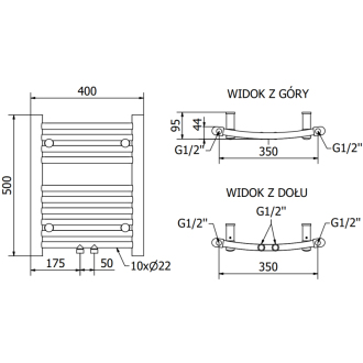 Mexen Ares elektrický radiátor 500 x 400 mm, 300 W, čierny - W102-0500-400-2300-70