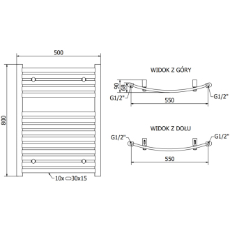 Mexen Helios elektrický radiátor 800 x 600 mm, 600 W, zlatý - W103-0800-600-2600-50