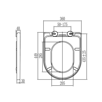 Mereo WC sedátko-hranaté, duroplast, Soft-Close, nerez. pánty - Easy Lock, biele M-CSS115S