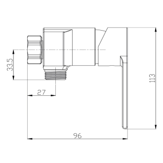 Mereo Dita sprchová batéria nástenná 150 mm, bez príslušenstva M-CBE60103D