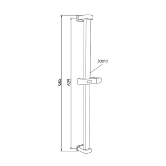 Mereo Posuvný držiak sprchy, nerez/plast/chróm M-CB910Q