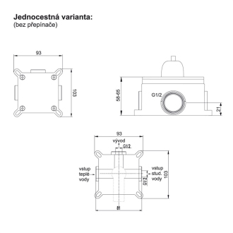 Mereo Mbox jednocestné podomietkové teleso M-CBE60101B