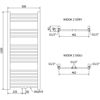 Mexen Yodo elektrický radiátor 1200 x 500 mm, 600 W, čierny - W113-1200-500-2600-70