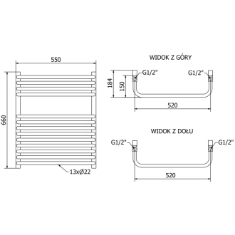 Mexen Apollo elektrický radiátor 660 x 550 mm, 600 W, čierny - W117-0660-550-2600-70