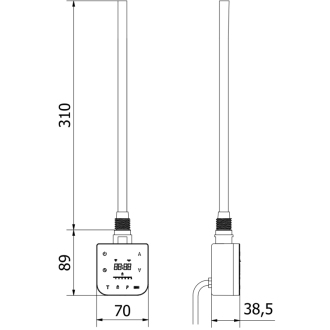 Mexen FA-F elektrický ohrievač s Wi-Fi, 300 W, biely - W953-0300-20