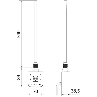 Mexen FA-F elektrický ohrievač s Wi-Fi, 600 W, biely - W953-0600-20