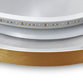 REA Zrkadlo LED 60x90cm brúsená zlatá HOM-02509