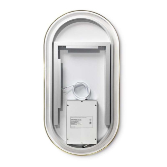 REA Zrkadlo LED 60x90cm brúsená zlatá HOM-02509