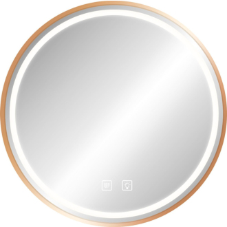 REA Zrkadlo LED 90cm brúsená ružová zlatá HOM-05510