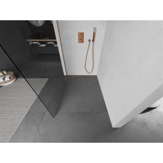 Mexen Kioto Walk-in sprchová stena 80x200, 8 transp., Kefa. meď 800-080-101-65-00
