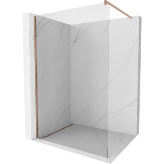 Mexen Kioto Walk-in sprchová stena 130x200, 8 transp., Kefa. meď 800-130-101-65-00