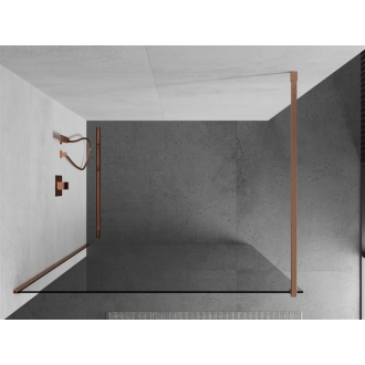 Mexen Kioto Walk-in sprchová stena 130x200, 8 transp., Kefa. meď 800-130-101-65-00
