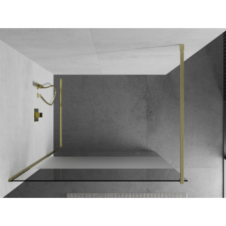 Mexen Kyoto Walk-in sprchová stena 90 x 200 cm, transparentná/frost 8 mm, brúsené zlato - 800-090-101-55-35