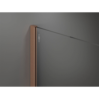 Mexen Kioto Walk-in sprchová stena 90x200, transp./frost 8, kefa. meď 800-090-101-65-35