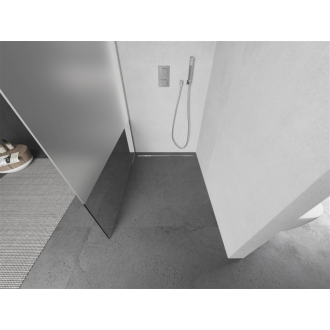Mexen Kioto Walk-in sprchová stena 80x200, transp./frost 8, kefa. nikel 800-080-101-97-35
