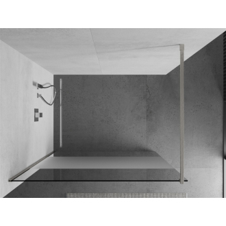 Mexen Kioto Walk-in sprchová stena 80x200, transp./frost 8, kefa. nikel 800-080-101-97-35