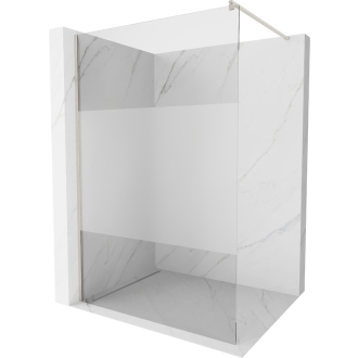 Mexen Kyoto Walk-in sprchová stena 130 x 200 cm, transparentný/frost 8 mm, kartáčovaný nikel - 800-130-101-97-35