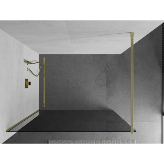 Mexen Kioto Walk-in sprchová stena 70x200 cm, grafit 8, brúsené zlato 800-070-101-55-40