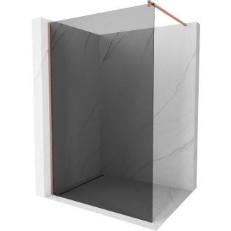 Mexen Kioto Walk-in sprchová stena 80x200 cm, grafit 8, kartáčovaná meď 800-080-101-65-40