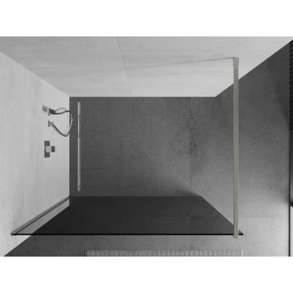 Mexen Kioto Walk-in sprchová stena 120x200, grafit 8, kefa. nikel 800-120-101-97-40