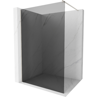 Mexen Kioto Walk-in sprchová stena 140x200, grafit 8, kefa. nikel 800-140-101-97-40