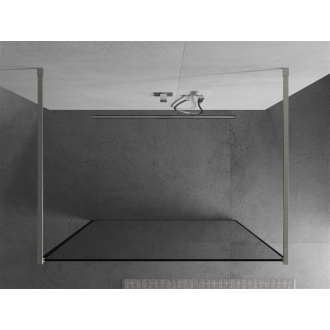 Mexen Kyoto voľne stojaca sprchová stena 110 x 200 cm, čierny vzor 8 mm, brúsený nikel - 800-110-002-97-70