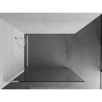 Mexen Kyoto L Walk-in sprchová stena 110 x 200 cm, transparentná, biela - 800-110-103-20-00