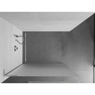 Mexen Kyoto L Walk-in sprchová stena 100 x 200 cm, mráz, chróm - 800-100-103-01-30