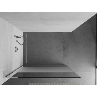 Mexen Kioto L Walk-in sprchová stena 100x200, transp./mrazová, chróm 800-100-103-01-35