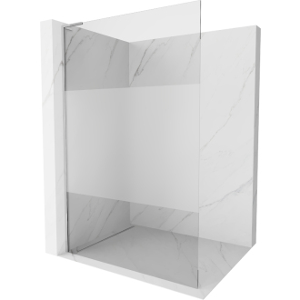 Mexen Kioto L Walk-in sprchová stena 110x200, transp./mrazová, chróm 800-110-103-01-35