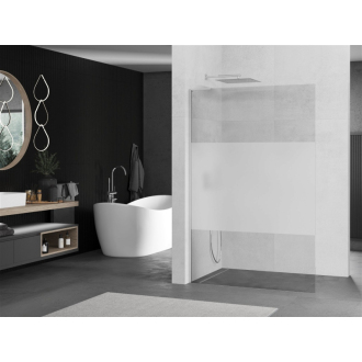 Mexen Kioto L Walk-in sprchová stena 110x200, transp./mrazová, chróm 800-110-103-01-35