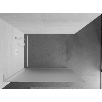 Mexen Kyoto L Walk-in sprchová stena 80 x 200 cm, mráz, biela - 800-080-103-20-30