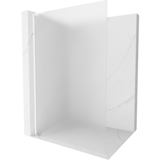 Mexen Kyoto L Walk-in sprchová stena 90 x 200 cm, mráz, biela - 800-090-103-20-30
