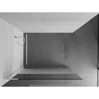 Mexen Kioto L Walk-in sprchová stena 110x200, transp./mráz biela 800-110-103-20-35