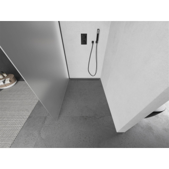 Mexen Kyoto L Walk-in sprchová stena 70 x 200 cm, mráz, čierna - 800-070-103-70-30
